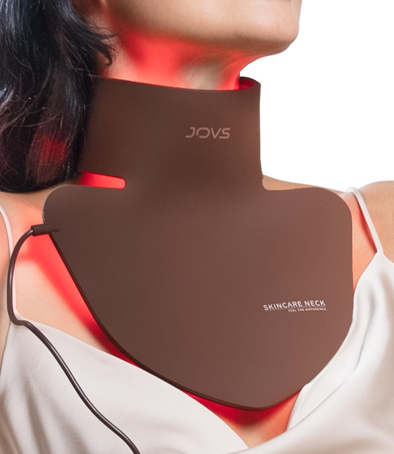 JOVS Red Light Therapy Neck & Chest Mask, LED Red Light Therapy for Neck, 66 LED