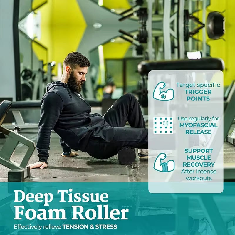 33Cm Fitness Foam Roller Yoga Massage Roller EPP Pilates Foam Body Muscle Massage Roller Therapy Exercises Gym Home Exercise