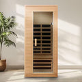 Moray 1-Person Indoor Hemlock Infrared Sauna with 5 Far-Infrared Carbon Crystal Heaters
